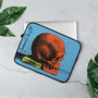 trendy Leonardo da Vinci Orange Yellow light blue skull designer Laptop Sleeve by Neoclassical Pop Art Online Brand online store