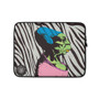 trendy leonardo da vinci  Blue pink green Caricature on zebra pattern designer Laptop Sleeve by Neoclassical Pop Art Online Brand online store