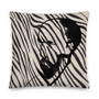 Van Gogh Self Portrait Throw Pillow Black and White Zebra Décor