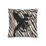 Da Vinci Caricature Black & White Zebra throw Pillow