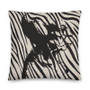 Da Vinci Caricature Black & White Zebra Premium throw Pillow by Neoclassical Pop Art online designer brand
