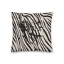 On Sale Leonardo da Vinci Grotesque -Square Throw Pillow Black and White Zebra Décor by Neoclassical Pop Art