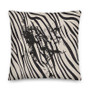 On Sale Leonardo da Vinci Grotesque -Square Throw Pillow Black and White Zebra Décor by Neoclassical Pop Art