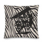 Leonardo da Vinci Industrial Square Throw Pillow Black and White Zebra Décor
