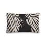 Leonardo Da Vinci Square Throw Pillow Black and White Zebra Décor by Neoclassical Pop Art