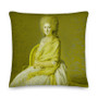 Jacques-Louis David “Neoclassical Countess" throw pillow yellow. decorative pillow