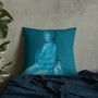 Jacques-Louis David “Neoclassical Countess" Light Blue Turquoise Throw Pillow. Modern Pop Art Art by Neoclassical Pop Art