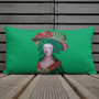 On sale Goya green Premium decorative throw pillow Pillow by Neoclassical Pop Art designer online art fashion and design brand store 