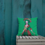 On sale Goya green Premium decorative throw pillow Pillow by Neoclassical Pop Art designer online art fashion and design brand store  On sale Goya green Premium decorative throw pillow Pillow by Neoclassical Pop Art designer online art fashion and design brand store