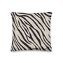 Leonardo da Vinci Grotesque -Square Throw Pillow orange, blue Black and White Zebra Décor by Neoclassical Pop Art