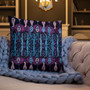 On sale Gustav Klimt  Blue Purple Premium decorative throw pillow Pillow by Neoclassical Pop Art designer online art fashion and design brand store 