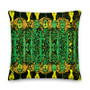 Gustav Klimt Green Yellow decorative throw pillow Pillow art fashion and design