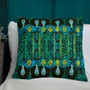 Gustav Klimt Green Blue Yellow Premium decorative throw pillow Pillow by Neoclassical Pop Art designer online art fashion and design brand store