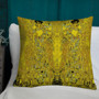 On sale Gustav Klimt yellow decorative Premium throe pillow Pillow by Neoclassical Pop Art online art fashion design brand  store 