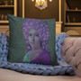 on sale Jacques-Louis David Countess portrait made into Green Lavender purple Throw Pillows by Neoclassical Pop Art online Art Fashion and design brand 