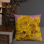 on sale Vincent Van Gogh Sunflowers Yellow and Blush Pink Decorative Pillows by Neoclassical Pop Art  online art fashion and design brand 