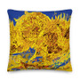 Vincent Van Gogh Sunflowers Yellow and blue Decorative Accent Pillows art fashion and design