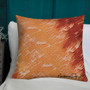 Orange Old Masters pillow for sale online by Neoclassical Pop Art online designer art fashion and design brand