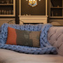 Goya brown off white Orange Decorative Pillow by Neoclassical Pop Art online  art fashion and design brand