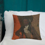 Goya brown off white Orange Decorative Pillow by Neoclassical Pop Art online  art fashion and design brand