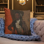 Goya brown off white Orange Decorative Pillow by Neoclassical Pop Art online  art fashion and design brand