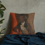 Goya brown off white Orange Decorative Pillow by Neoclassical Pop Art online  art fashion and design brand