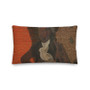 on sale Goya brown off white Orange Decorative Pillow by Neoclassical Pop Art online  art fashion and design brand 