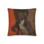 on sale Goya brown off white Orange Decorative Pillow by Neoclassical Pop Art online  art fashion and design brand 