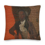 on sale Goya brown off white Orange Decorative Pillow by Neoclassical Pop Art online  art fashion and design brand 