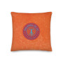 Rembrandt Neoclassical Pop Art orange BlueThrow Pillow by Neoclassical Pop Art online interior design online brand 