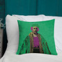 On sale  Rembrandt green pink decorative Premium throe pillow Pillow by Neoclassical Pop Art online art fashion design brand  store 