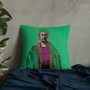 On sale  Rembrandt green pink decorative Premium throe pillow Pillow by Neoclassical Pop Art online art fashion design brand  store 