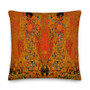 Gustav Klimt Orange decorative throe pillow Pillow art fashion design
