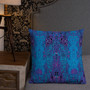 On sale Gustav Klimt navy blue decorative Premium throe pillow Pillow by Neoclassical Pop Art online art fashion design brand  store 