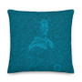 Velazquez Portrait blue decorative throw pillow Pillow art fashion and design