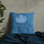 Rembrandt Light Blue Premium throw  Pillow  by Neoclassical Pop Art online designer brand for home and living