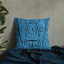 Rembrandt Light Blue Premium throw  Pillow  by Neoclassical Pop Art online designer brand for home and living
