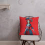 Francisco Goya Neoclassical Pop Art red Blue Decorative Pillow by Neoclassical Pop Art online designer brand