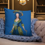 Goya Blue Premium decorative throw pillow Pillow by Neoclassical Pop Art designer online art fashion and design brand store