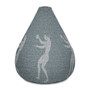 Buy Greek Style Kick back Grey Silver Bean Bag Chair w/ filling by Neoclassical pop art designer online store 