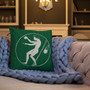 Medium parsley green decorative greek art throw Pillow by Neoclassical Pop Art designer online art fashion and design brand store