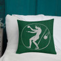 Medium parsley green decorative greek art throw Pillow by Neoclassical Pop Art designer online art fashion and design brand store