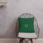 Medium parsley green decorative greek art throw Pillow by Neoclassical Pop Art designer online art fashion and design brand store