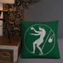 Medium parsley green decorative greek art throw Pillow by Neoclassical Pop Art designer online art fashion and design brand store