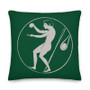medium parsley green decorative greek art throw Pillow art fashion and design
