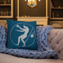 Venice Blue Premium decorative greek art throw Pillow by Neoclassical Pop Art designer online art fashion and design brand store