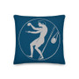 Venice Blue Premium decorative greek art throw Pillow by Neoclassical Pop Art designer online art fashion and design brand store