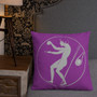 Medium purple Premium decorative greek art throw Pillow by Neoclassical Pop Art designer online art fashion and design brand store