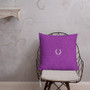 Medium purple Premium decorative greek art throw Pillow by Neoclassical Pop Art designer online art fashion and design brand store