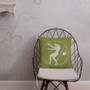 Olive green Premium decorative greek art throw Pillow by Neoclassical Pop Art designer online art fashion and design brand store